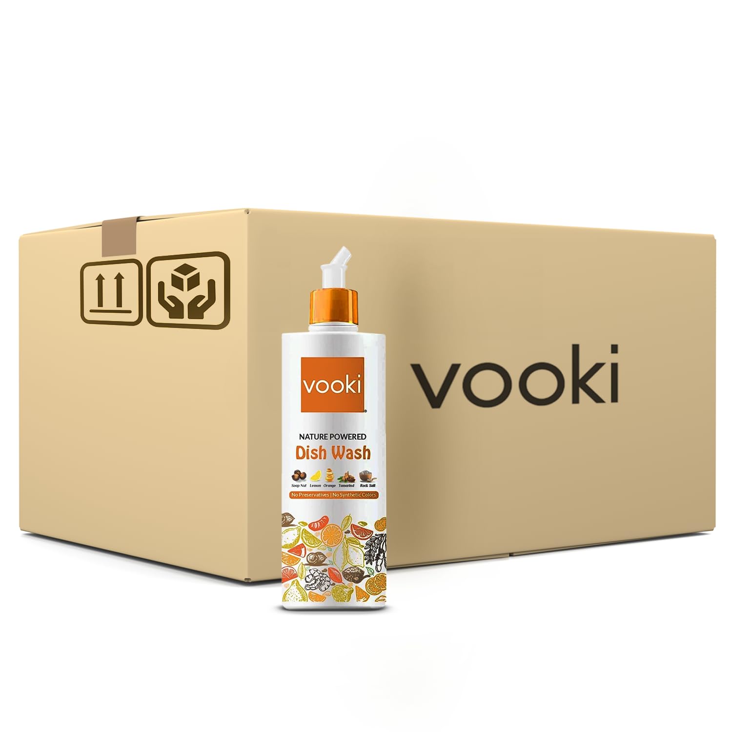 Vooki Eco-Friendly Nature-Powered Dishwash Liquid with Soapnut, Lemon, Tamarind, Orange Peel & Rock Salt, Tough on Grease and Stains, Soft on Hands – 500ml (Pack of 20)-image-47