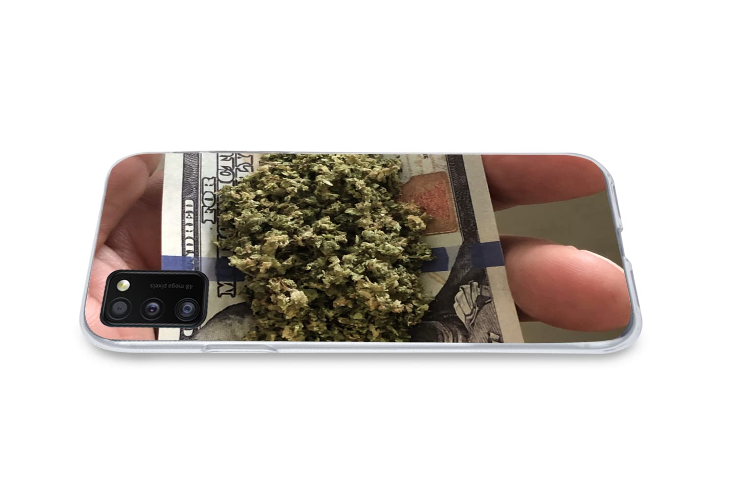 Funda para Samsung Galaxy A41 - Marihuana en un Billete de 100 dólares - Funda de Silicona/Funda Blanda para teléfono móvil