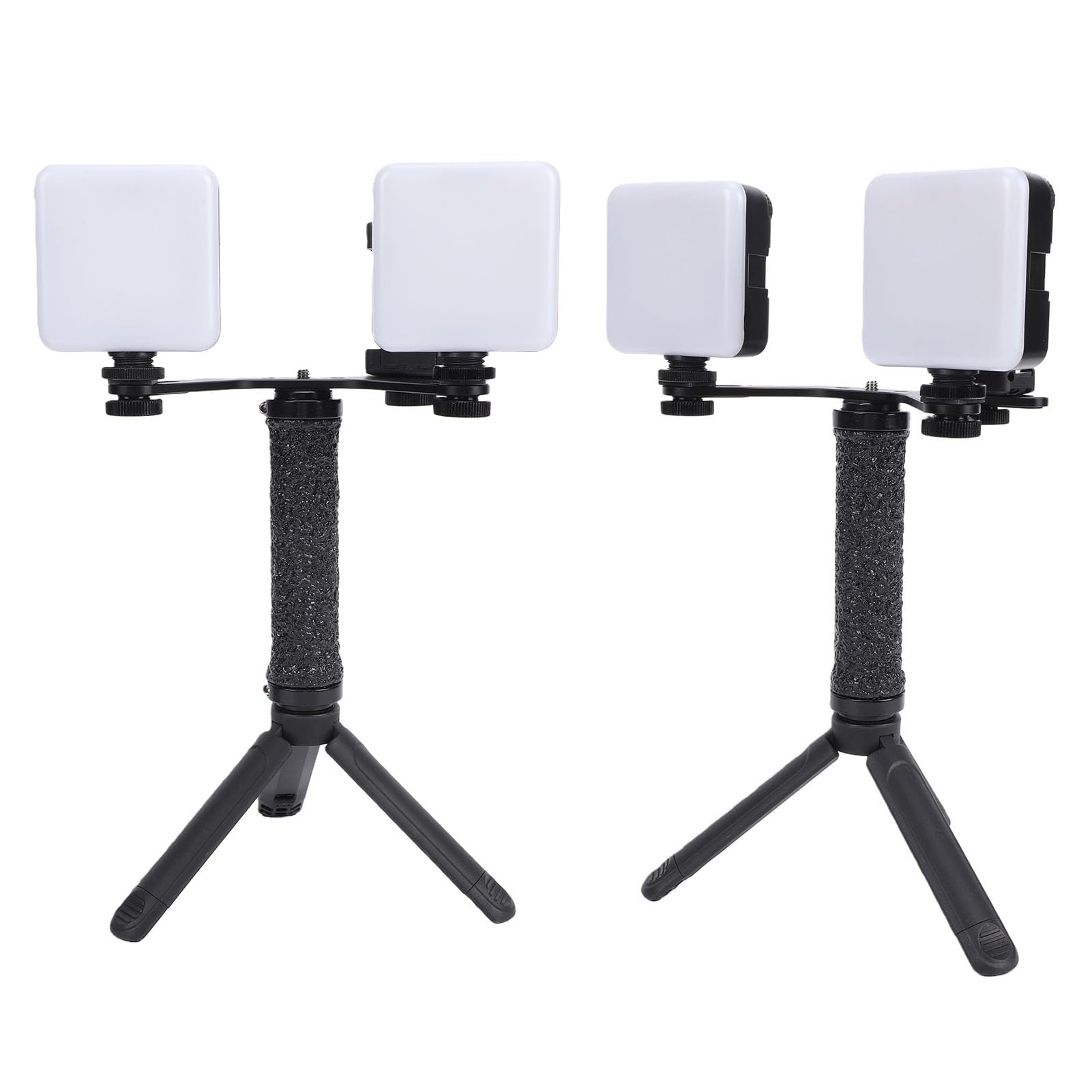 Asixxsix Kit de Luz de Vídeo, 5600K 840LX Regulable Batería Recargable USB Incorporada, Luces LED Iluminación de Fotografía con Trípode Ajustable para Grabación de Selfie Vlogging