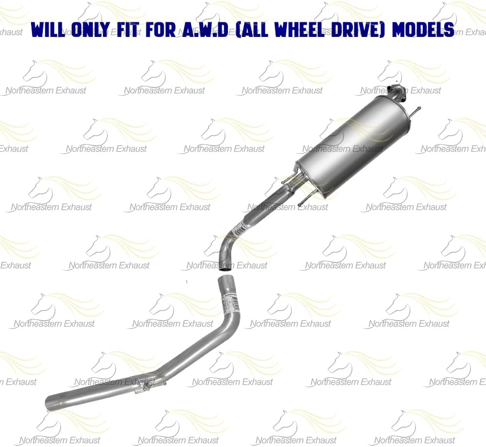 Northeastern Exhaust | Stainless Steel Exhaust Muffler Assembly Compatible for 2004-2006 Toyota Sienna 3.3L | Free Gasket and Clamp Included | Automotive Replacement Part
