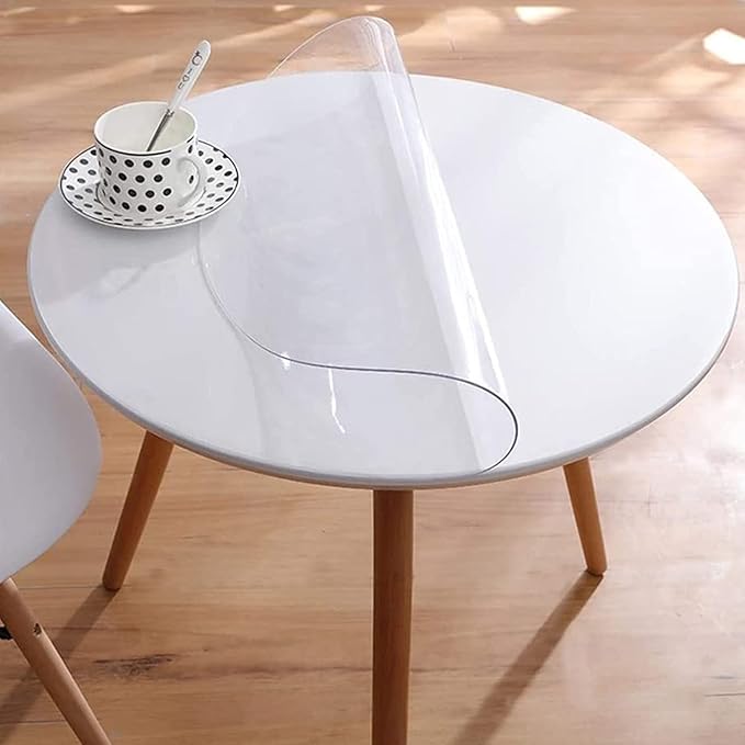 Film de table transparent,Nappe ronde en PVC,Film de protection de