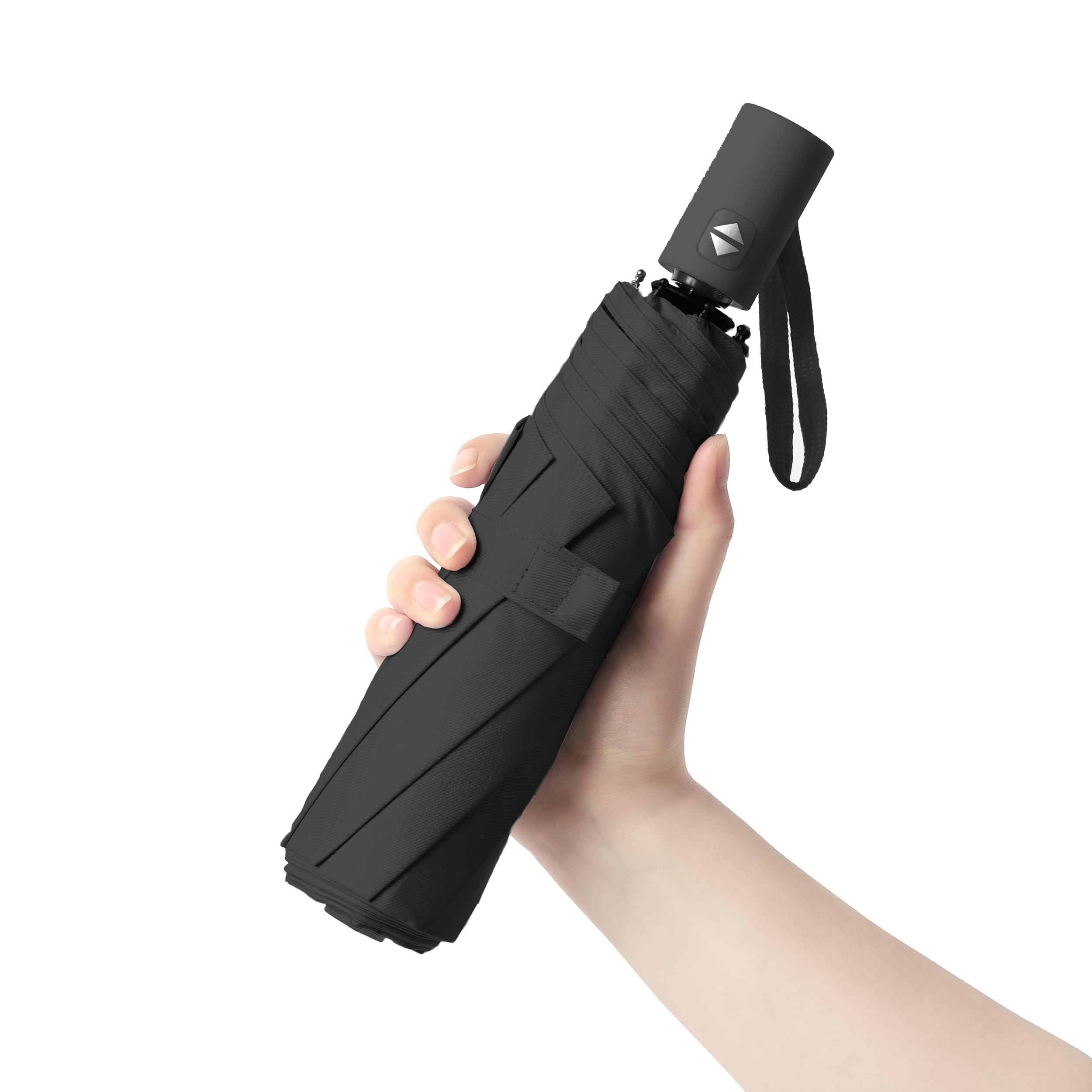 BAODINI Small UV Protection Travel Umbrella Compact for Rain and Sun UPF 50+ Windproof Portable 42 inch Umbrella for Women and Men