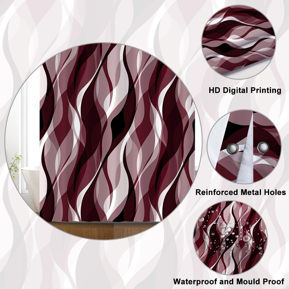 Uiiooazy Red Shower Curtain - Image 4