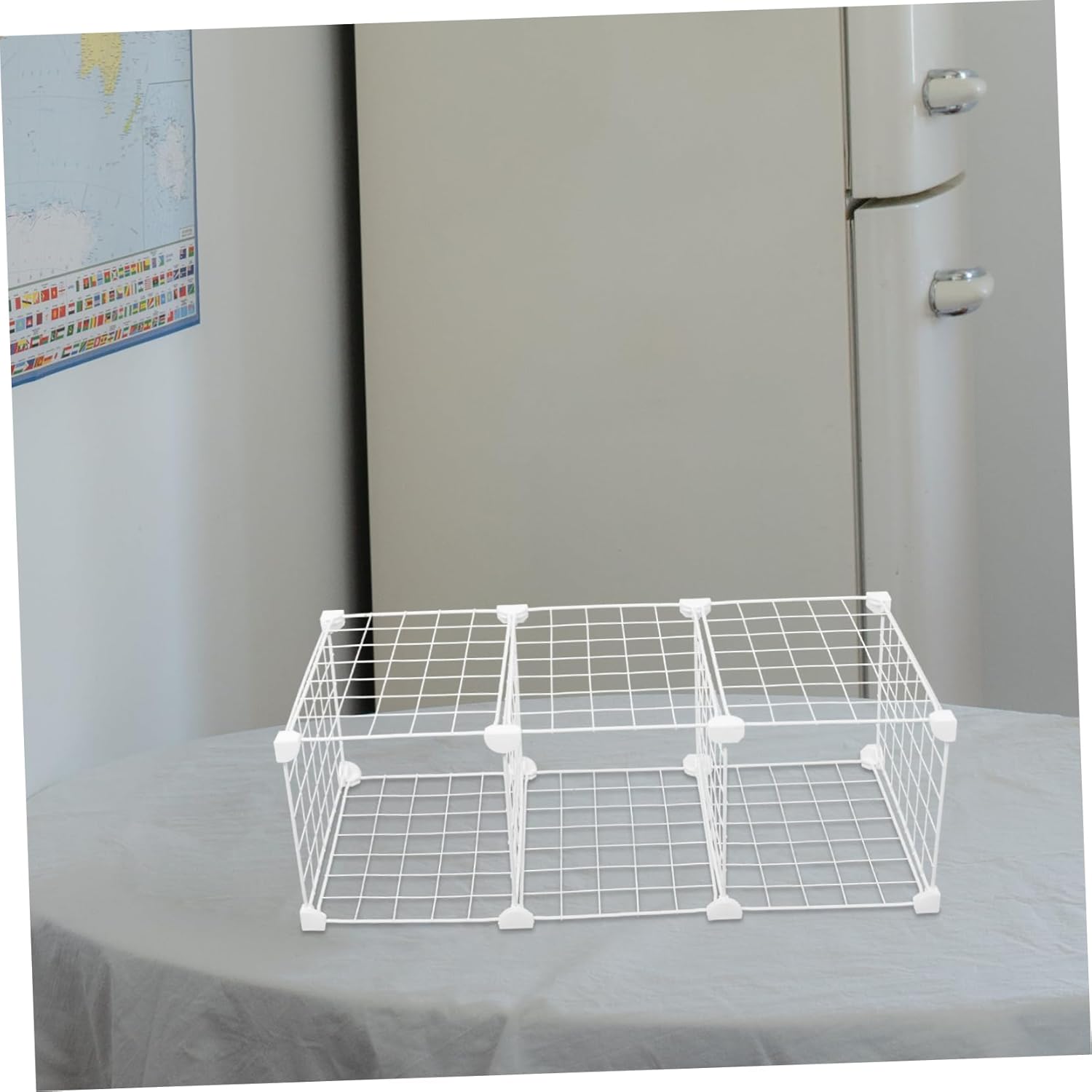 Zerodeko Heavy Duty Iron Freezer Partition Board Metal Fridge Divider for Efficient Seafood Storage Space-saving Wire Shelf Organizer Compatible Various Freezers