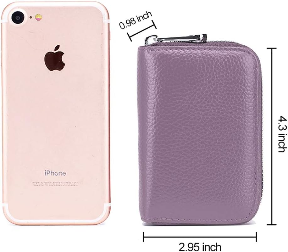 EASTNIGHTS RFID Credit Card Holder Genuine Leather Credit Card Wallet with Zipper | RFID, with Zipper - Image 5