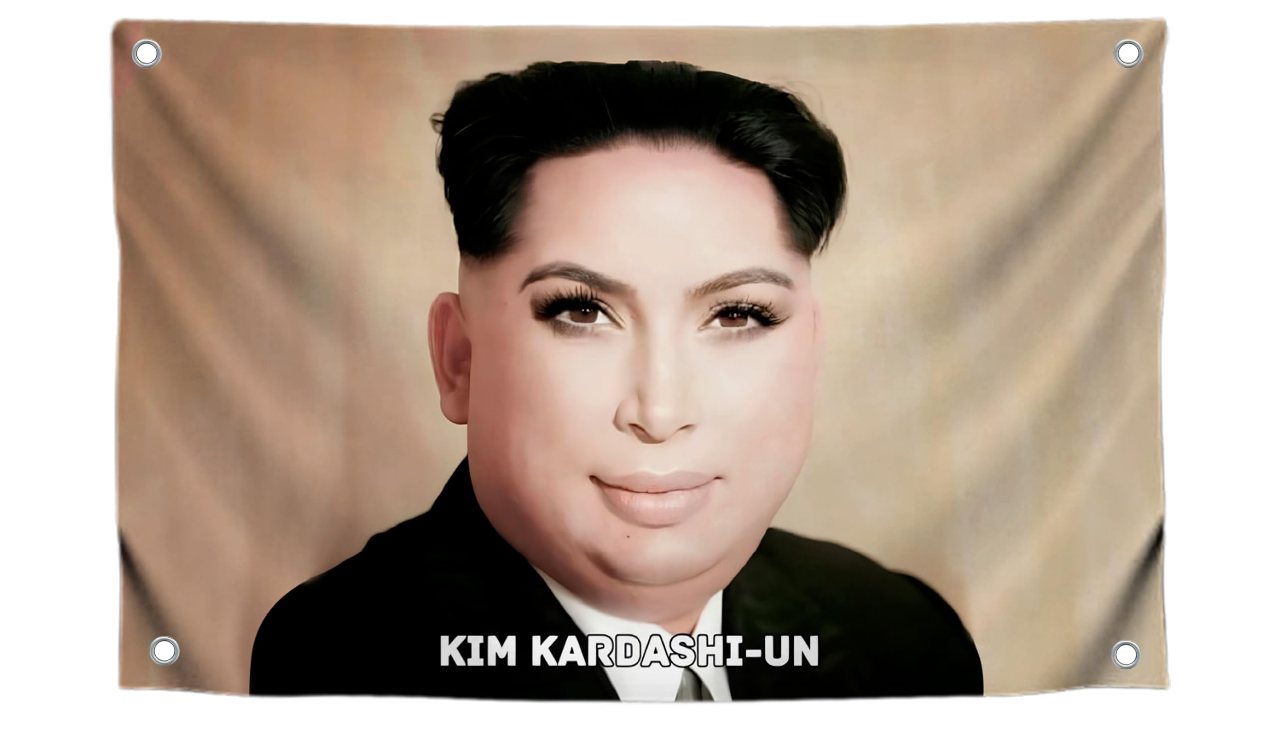 3x5 Ft Kim Polyester Tapestry Flags with 4 Grommets - Kardishi-Un Funny Single Sided Flag Banner for College Party Indoor and Outdoor Decor - This