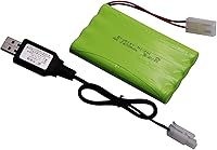 Vista 4 de Blomiky Paquete de 1 batería recargable NiMH de 9.6 V 2000 mAH de 8 celdas AA con conector Tamiya estándar enchufe para tanque de camión RC