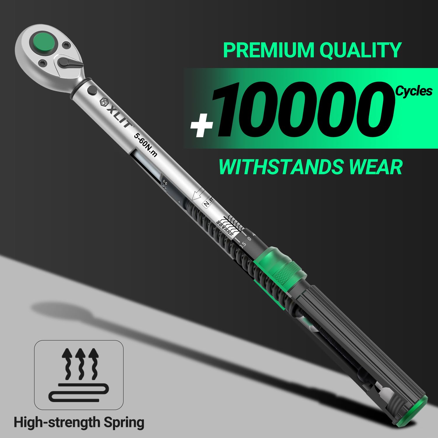 Set di 6 chiavi dinamometriche professionali a scatto – 1/4 3/8 1/2 pollici Set con 3 estensioni – 1 – 220 Nm, precisione ±3% – per riparazione auto, moto e biciclette