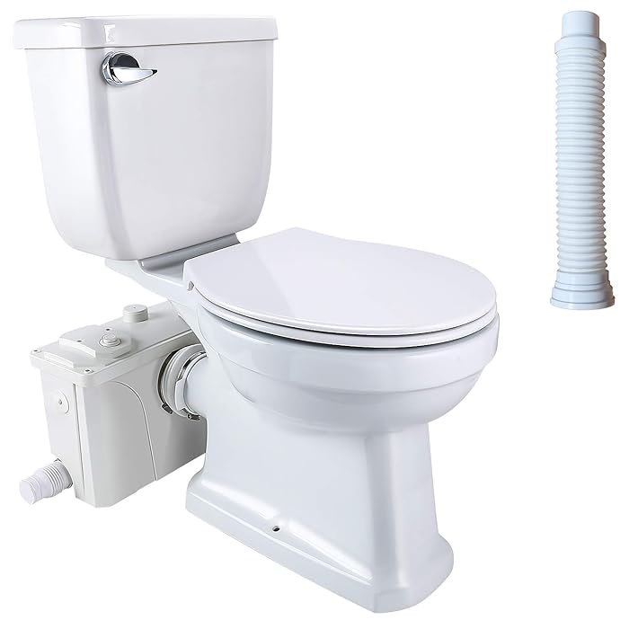 Buy Macerating Toilet with Pump,Upflush Toilet System for Basement Room,Macerator Toilet 3 piece