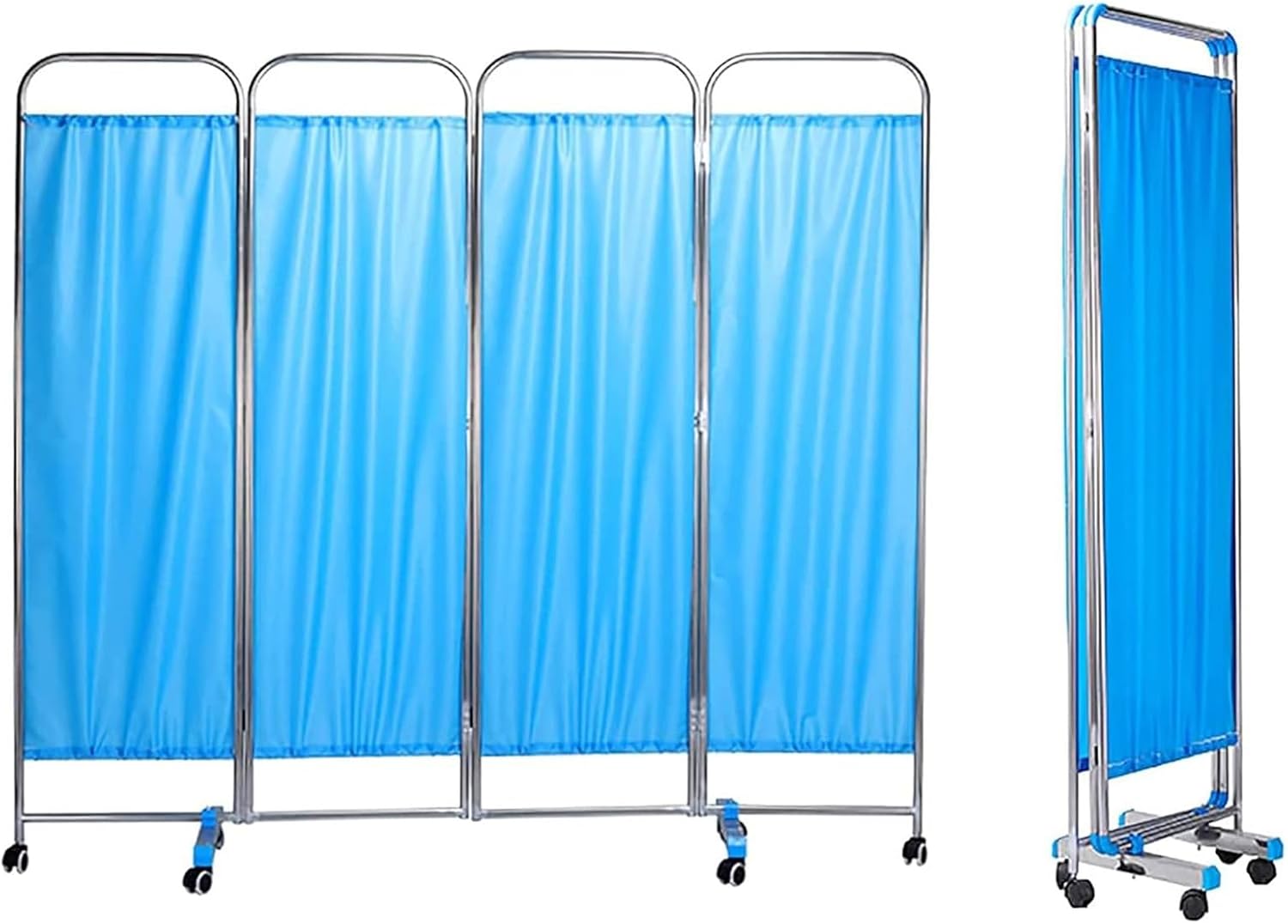4 Panel Foldable Privacy Screen, Ward/Beauty Salon/Room Standing Door Partition, Suitable for Clinic Wards