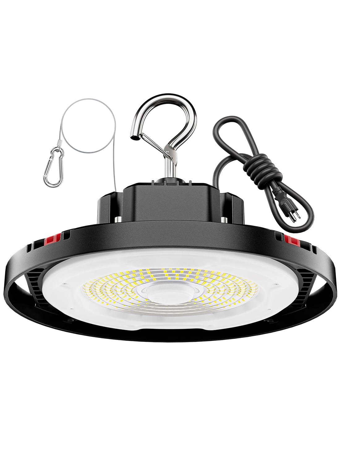 Photo 1 of 160W UFO LED High Bay Light, 24,000LM LED Shop Lights for Garage Warehouse Workshop, 5000K Daylight IP65 Waterproof Commercial Ceiling Fixture, 700W HPS/MH Equiv, ETL Listed, 6ft Cord, 1-Pack