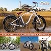 Elevate Cabo Beach Cruiser Electric Bike for Adults - 24”x4” Fat Tire Electric Bike - 60 Mile Range 20MPH 48V 500W Motor E-Bike 11.6Ah - UL2849 Certified Ebike Adult Electric Bicycles for Men & Women #1