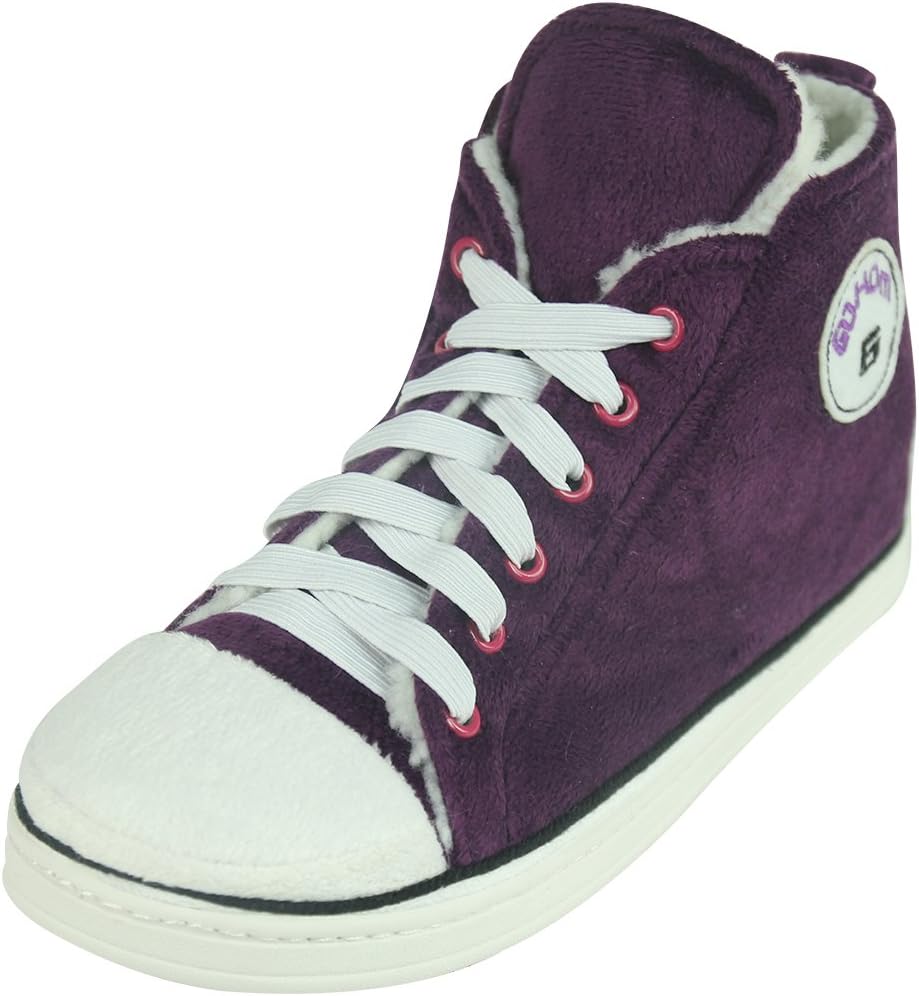 Gohom Mens Warm Winter Indoor/Outdoor Christmas High-top Sneaker Slippers