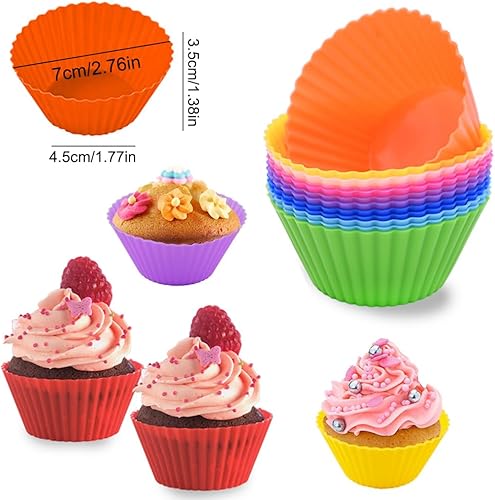 Miniatura 6 de AKOAK Tazas antiadherentes de silicona reutilizables para hornear, moldes para pasteles, accesorios de cocina para hornear, herramientas para hacer