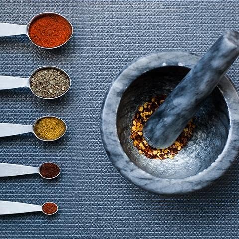Little Lotus Magnetic Ingredient Measuring Spoons Set Stackable Baking Cooking Measuring Dry Liquid Stainless Steel Two Sided Dual Teaspoons Tablespoons Set of 6