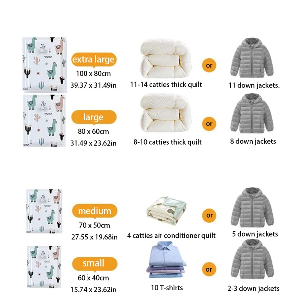 Sacs de stockage sous vide Sacs économiseur d'espace pour le stockage Parfait pour les voyages/stockage à la maison Sacs de stockage sous vide avec pompe électrique 80 % de stockage en plus Sacs