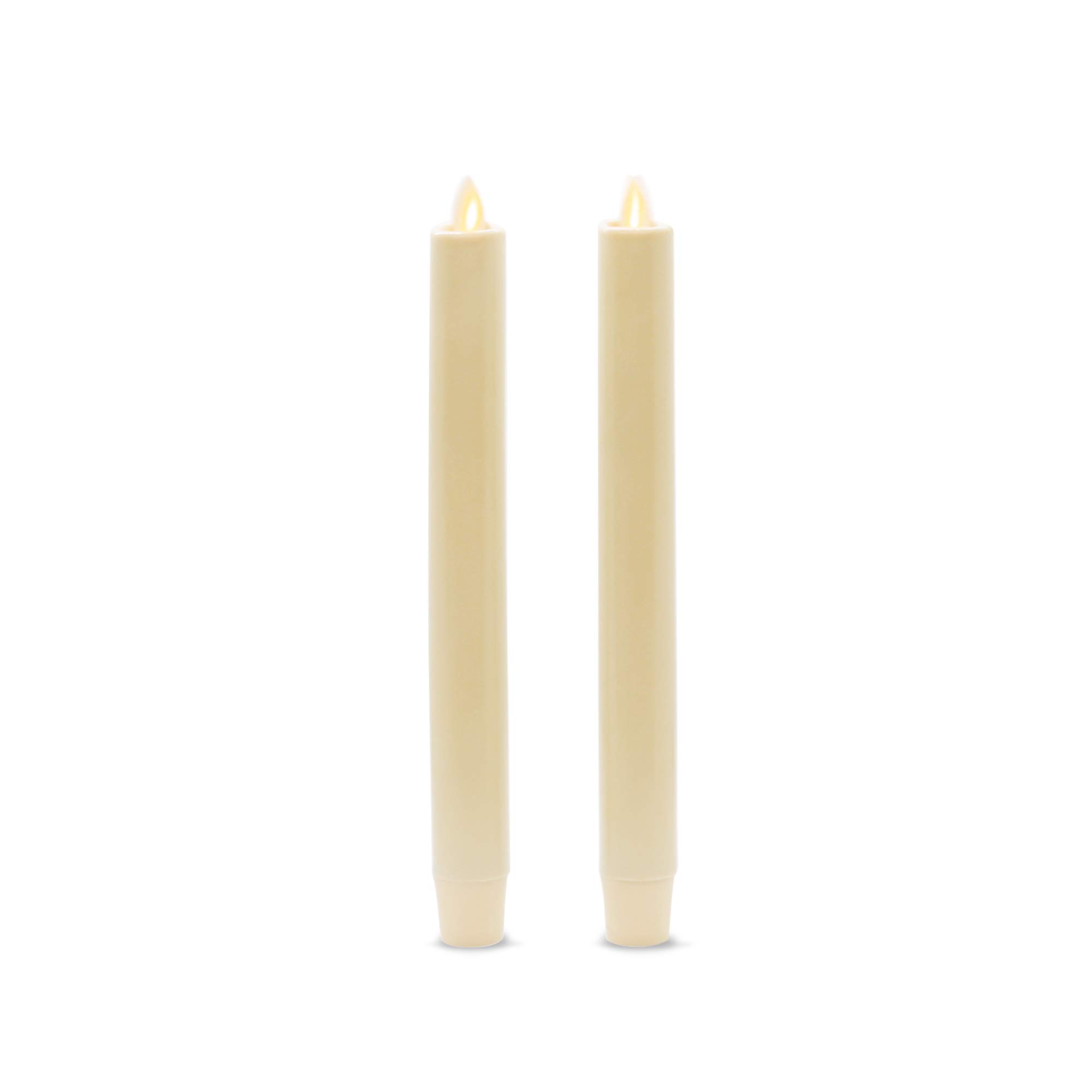 Luminara Flameless Taper Candles (2Pack, Ivory White); 9.75Inch