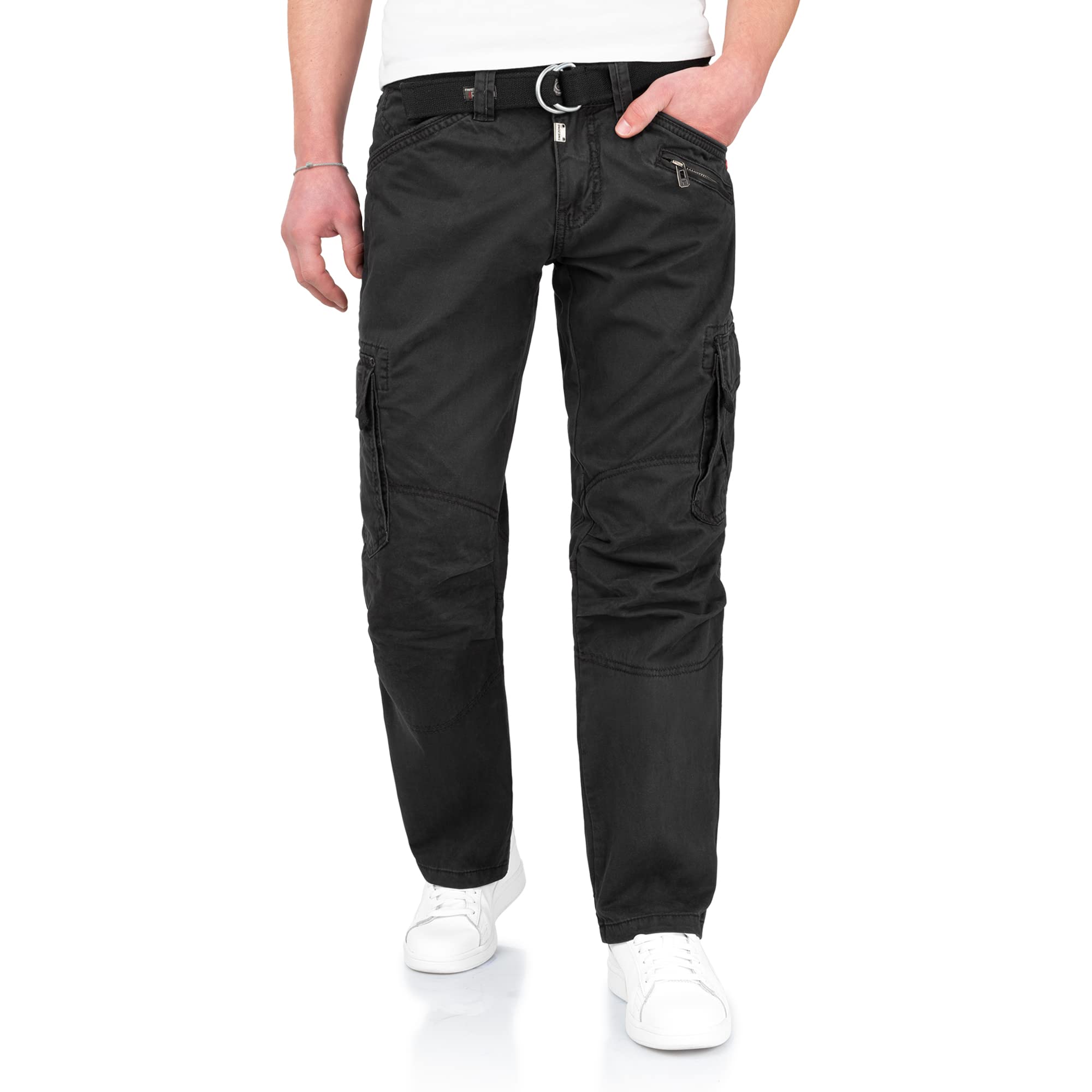 Timezone BenitoTZ Herren Cargohose Benito mit Stoffgürtel