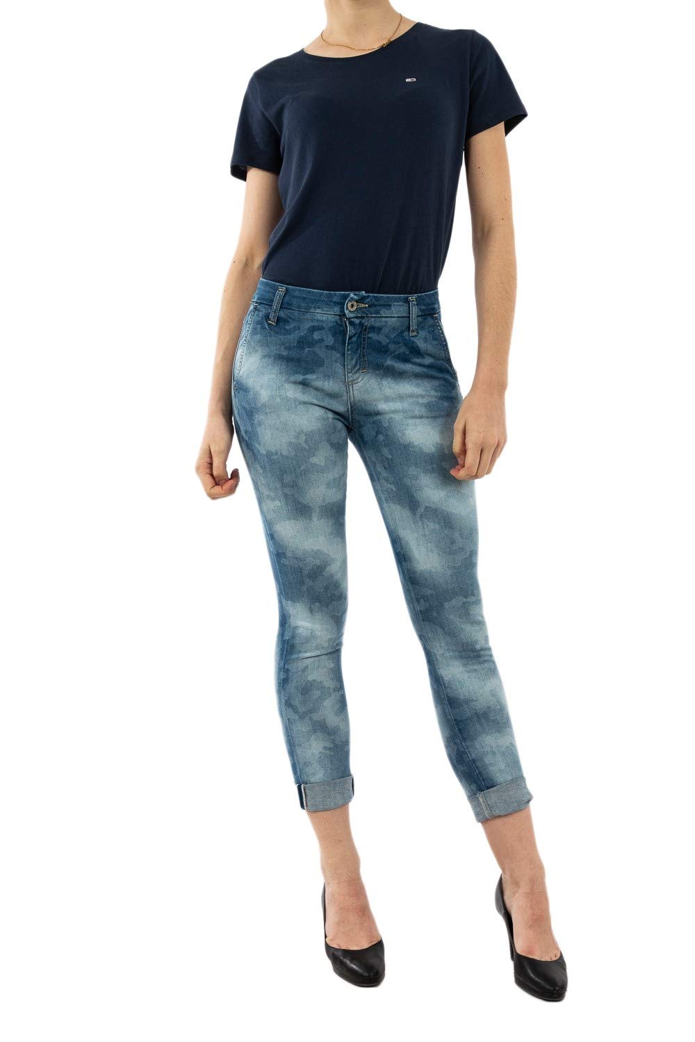 Please Pantaloni p57e 1670 blu denim
