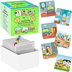 Sequence for Kids Daily Routine Cards Speech Therapy Material Social Development and Sentence Building for Kids ABA Therapy Material Speech Therapy Game English Language Bilingual Learners ESL