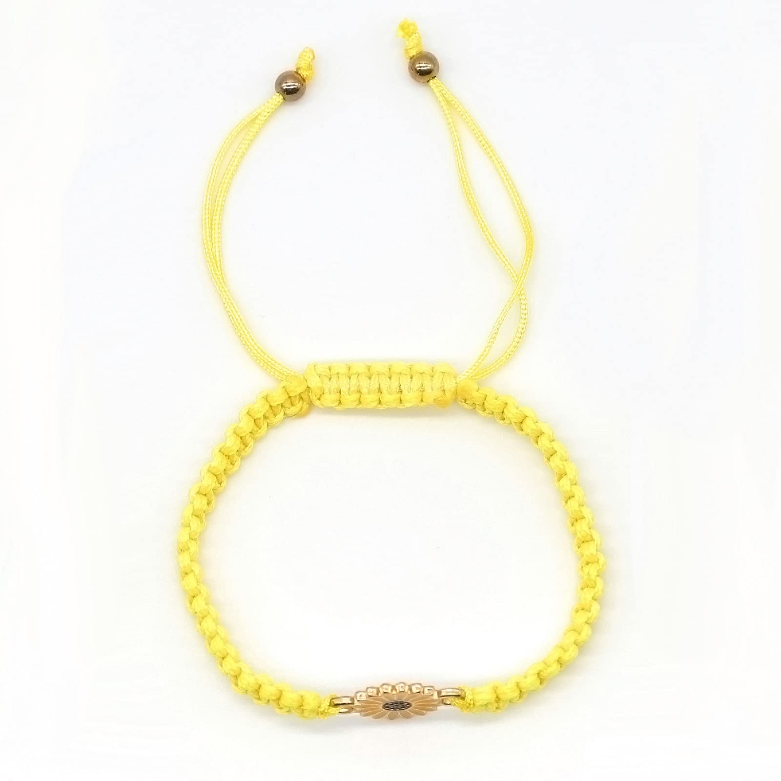 Sunflower Bracelets Adjustable Boho Sunflower Daisy Charm Bracelets Handmade Braided Rope Friendship Matching Bracelets Promise Bracelets for Couples Women