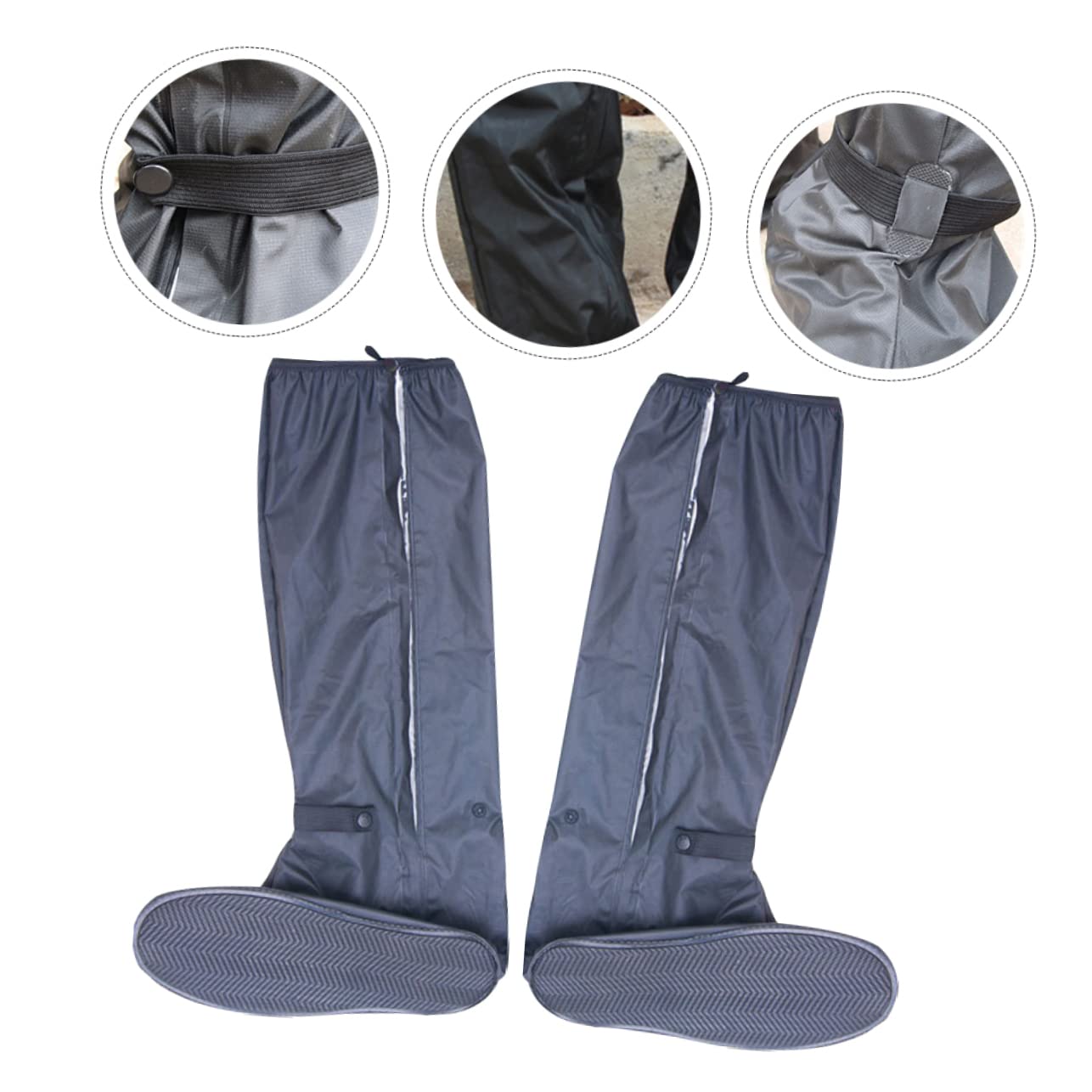 Botas De Impermeables Cubrezapatos Engrosados Diseño De Cubrezapatos Portátiles para Ciclismo Lluvioso Antideslizantes y Plegables