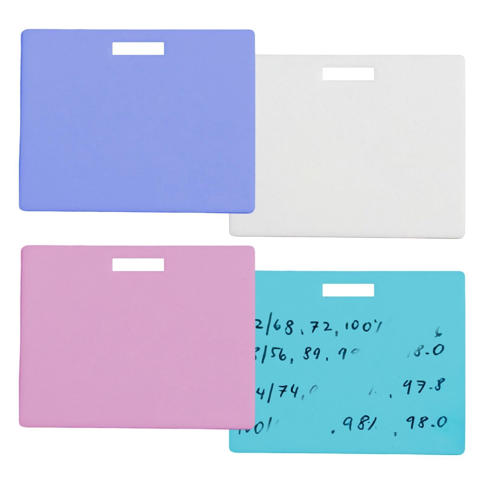 Erasable Badge Notes, 4PCS Mini Whiteboard Clipboard, Reusable Erasable ID Badge Notepad Horizontal Pocket Notebook, Lightweight Portable Nurse Badges Notepad Whiteboard, for Doctors Nurses Teachers