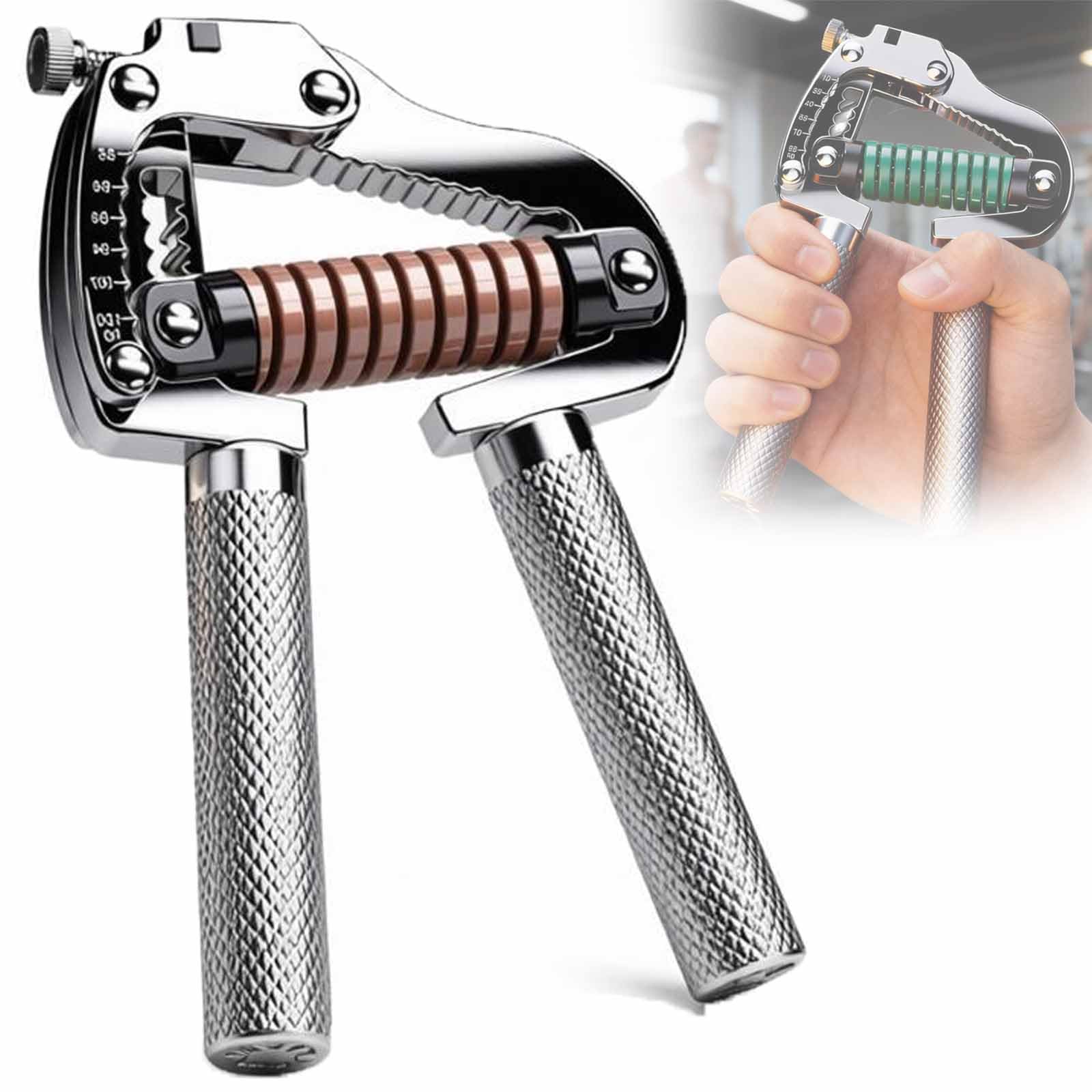 Verstellbarer Krafttrainer mit Metallgriff, Handtrainer mit Anti-Rutsch-Design, verbessert Handkraft und Geschicklichkeit für Fitness-Enthusiasten