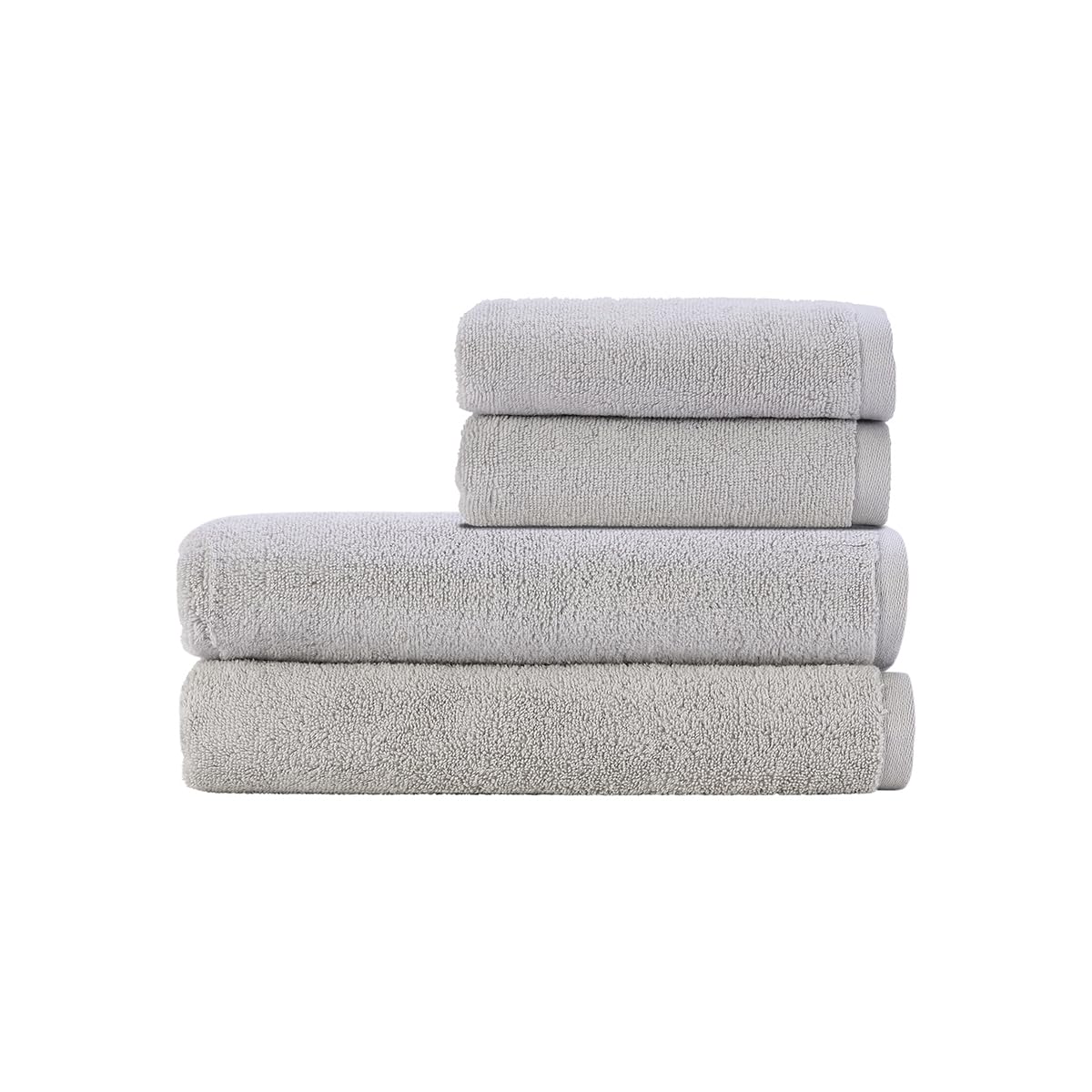 Christy Cirrus Bath Sheets Set | 4 Pieces | 2 Hand 2 Bath Sheets | Super Soft and Fluffy | Quick Dry | Lightweight Bathroom Shower Towels | 100% Cotton | Cloud Grey