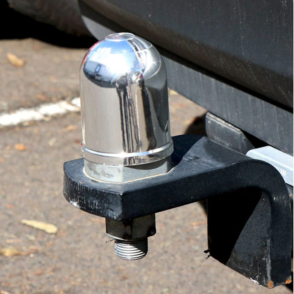 5 Pezzi Copertura a Sfera per Gancio di Traino con Anello di Bloccaggio, Tappo Gancio Traino Rimorchio Plastica Copri, per la Protezione Della Testa Sferica di Auto, Camper e Rimorchio