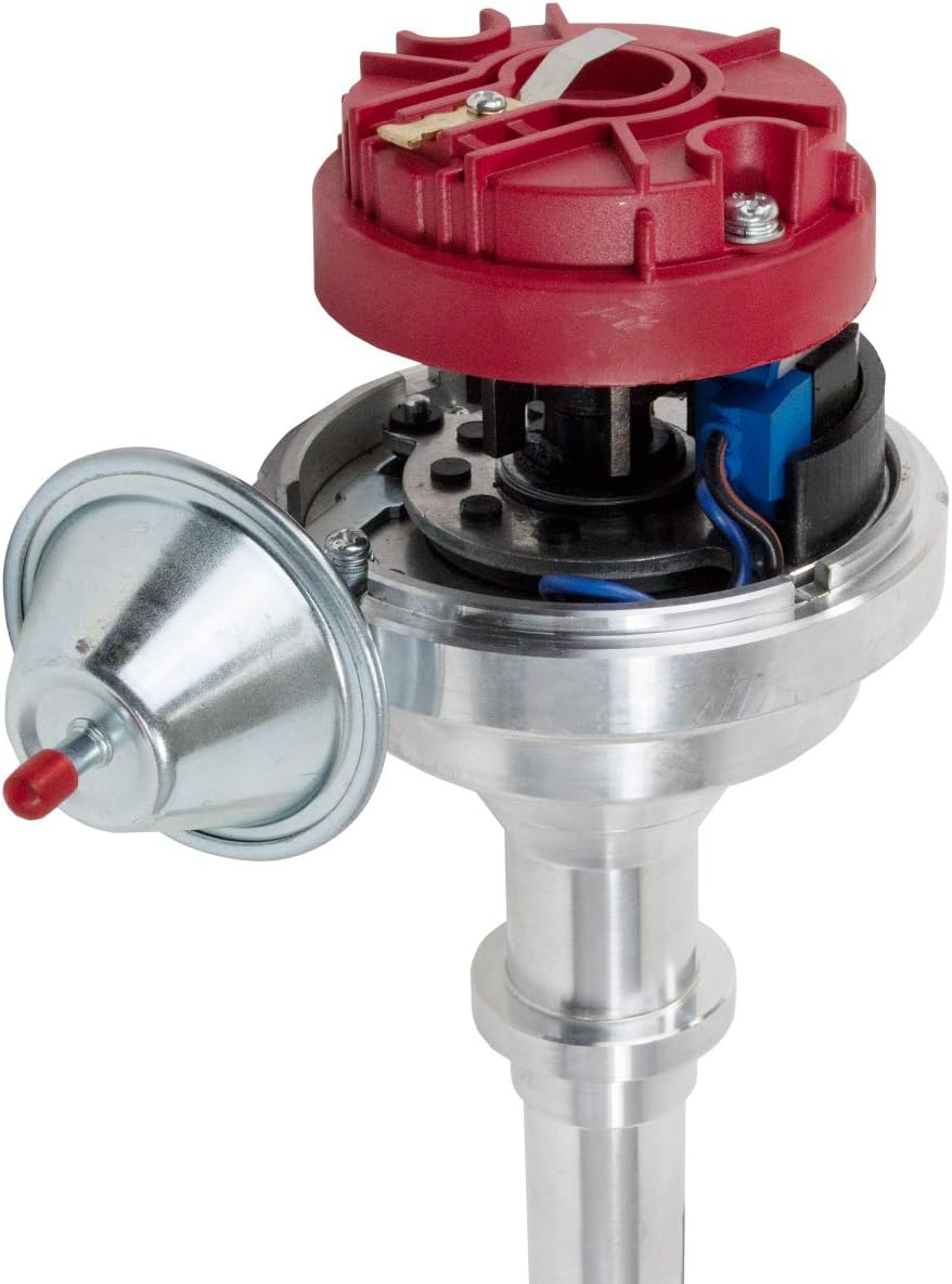 Top Street Performance Pro Series Ready to Run Distributor for Chevy 90° V6 262 4.3L - Red