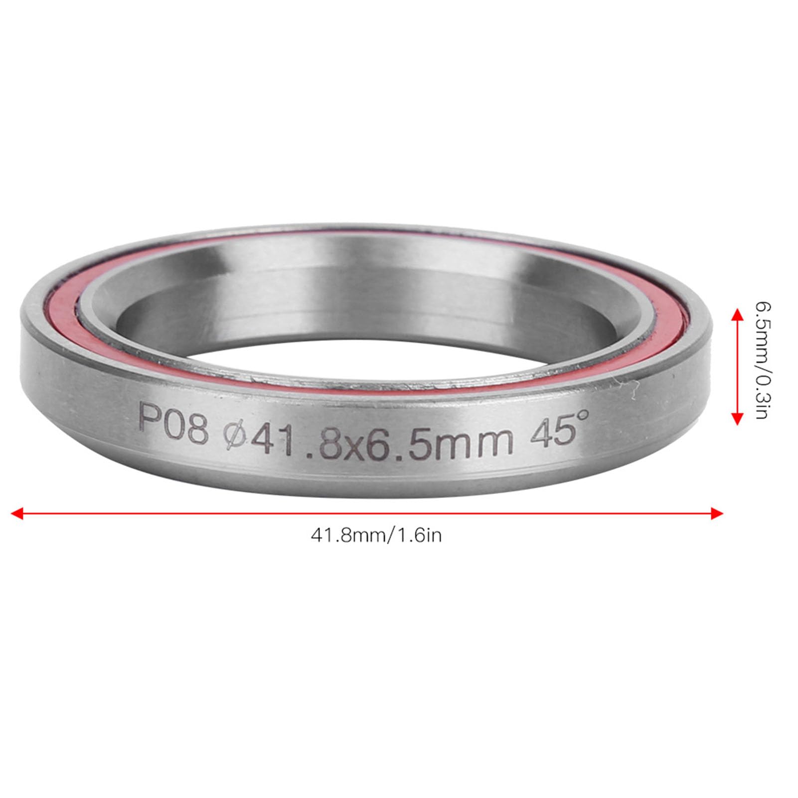 Cuscinetto per Serie sterzo da 41 mm per canotto da 1 1/8 Pollici, componente Cuscinetto per Serie sterzo sigillato in Acciaio per Serie sterzo per Mountain Bike da