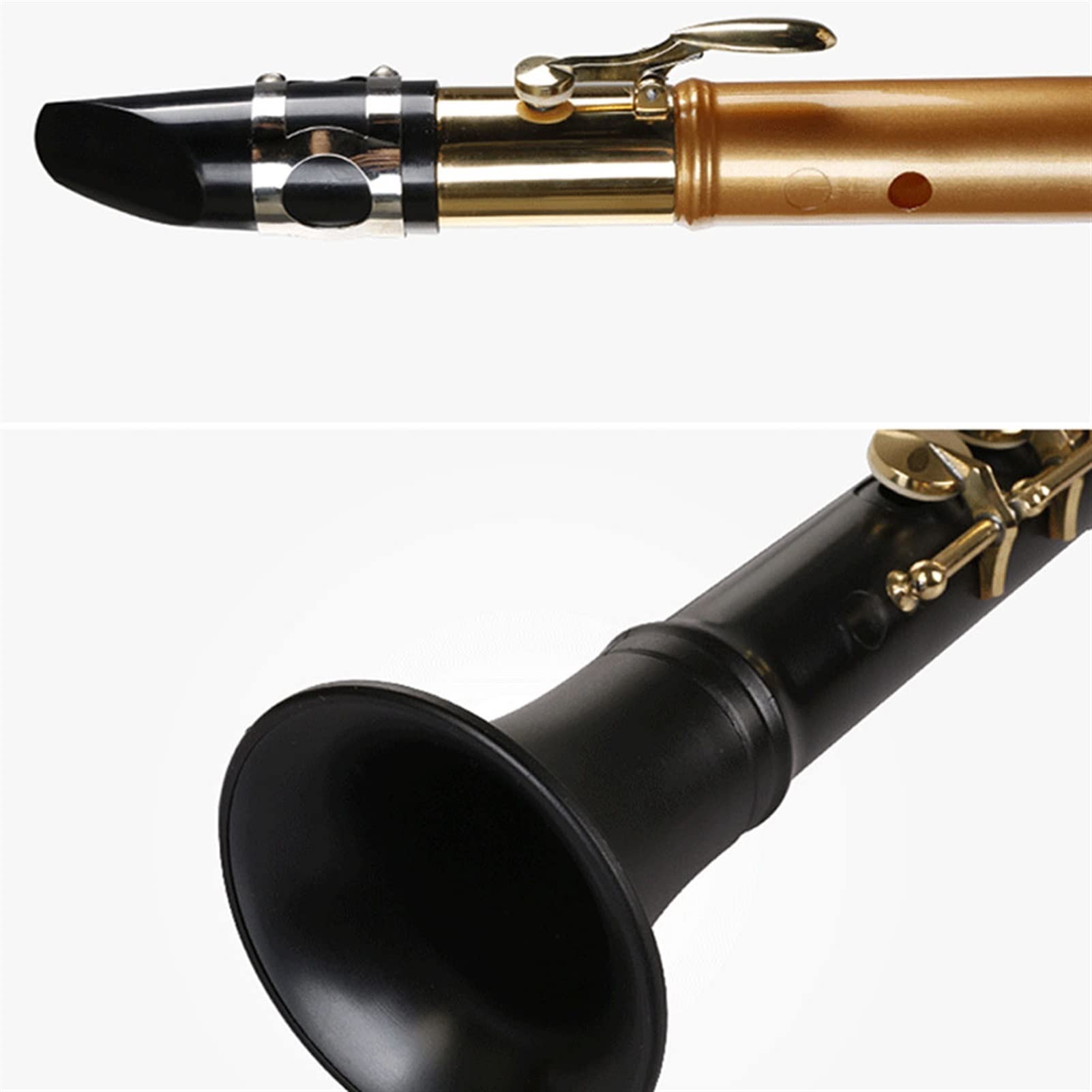Semplice Sassofono Adulto Bambini Principiante Sassofono Mini Tascabile Strumento Musicale Ad Ancia Contralto Kit principianti sax (Color : Ggold)