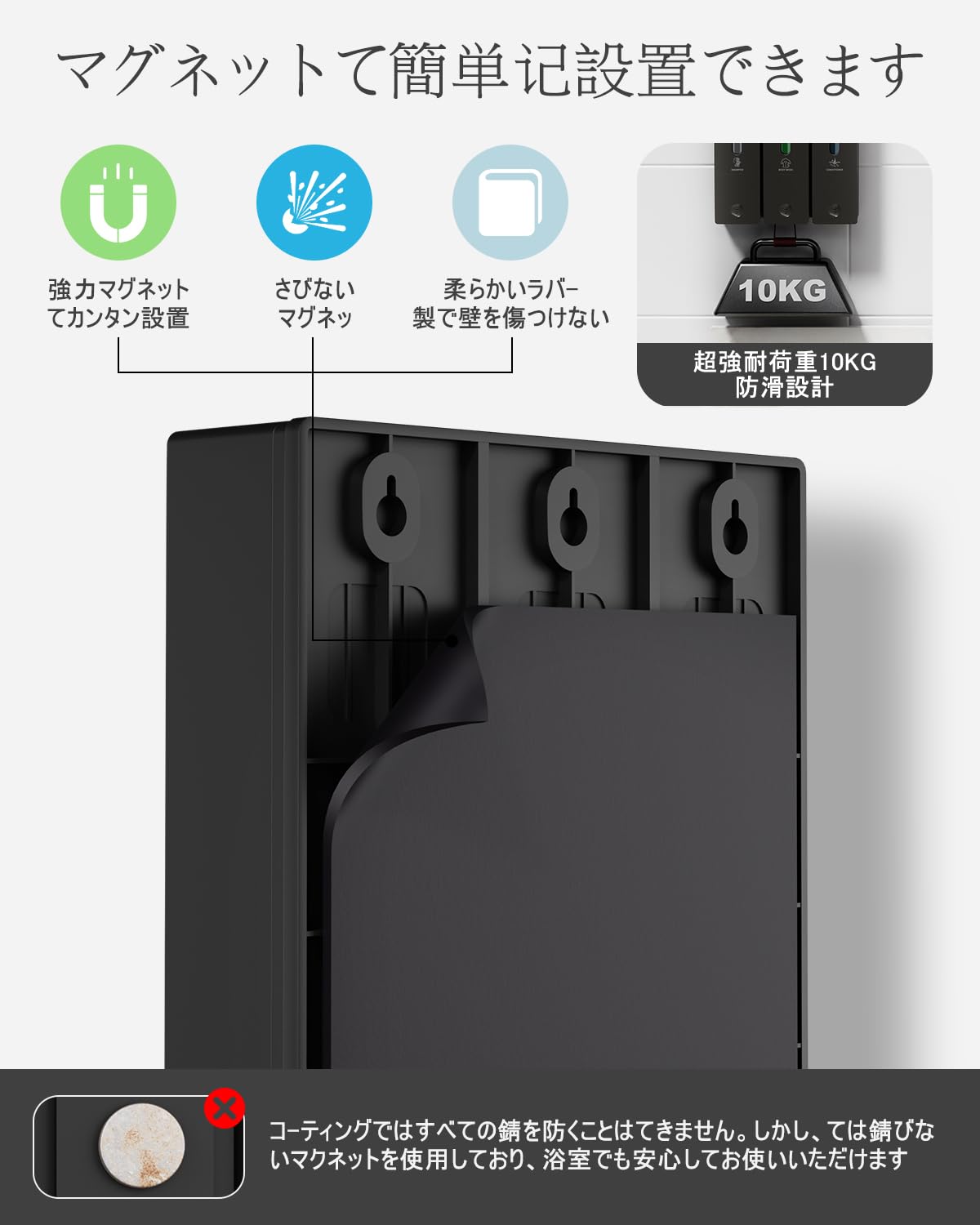 Amazon｜シャンプーボトル 3室｜壁掛けタイプ 各400ML