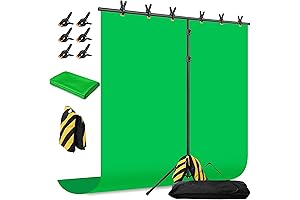 Easy-Setup Green Screen Kit with Stand for Perfect Zoom Backgrounds and Videos