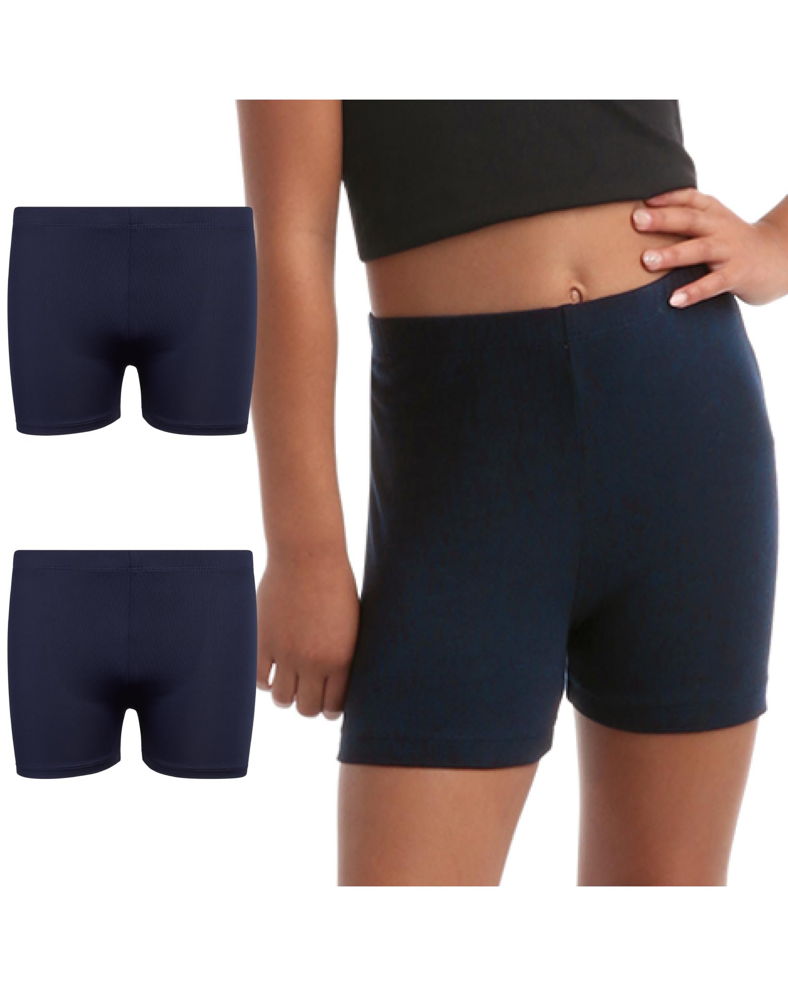 Rene Rofe Girls Under Dress Dance and Bike Short (2 Pack)