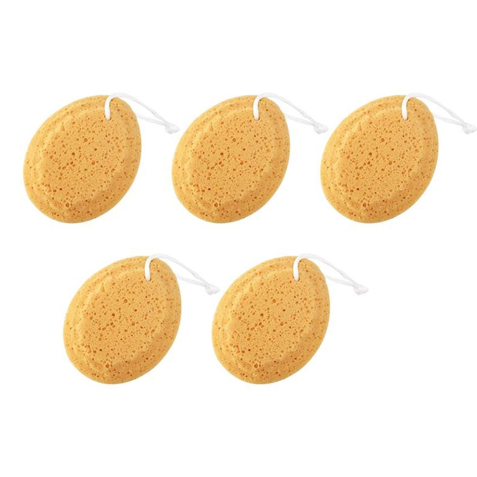 Esponja de Cepillado en seco, esponjas de baño for Ducha, Cuerpo Natural, Exfoliante, Panal de Abeja, mar, bebé, Algas Marinas, Suave baño, sensación de Lana, esponjas