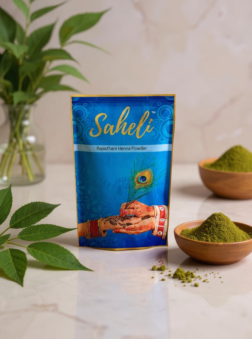 Saheli Rajasthani Henna Powder – 100% Natural & Pure Mehndi for Hair & Hands | Chemical-Free, Ammonia-Free Herbal Henna (500g Pack)-picture-36