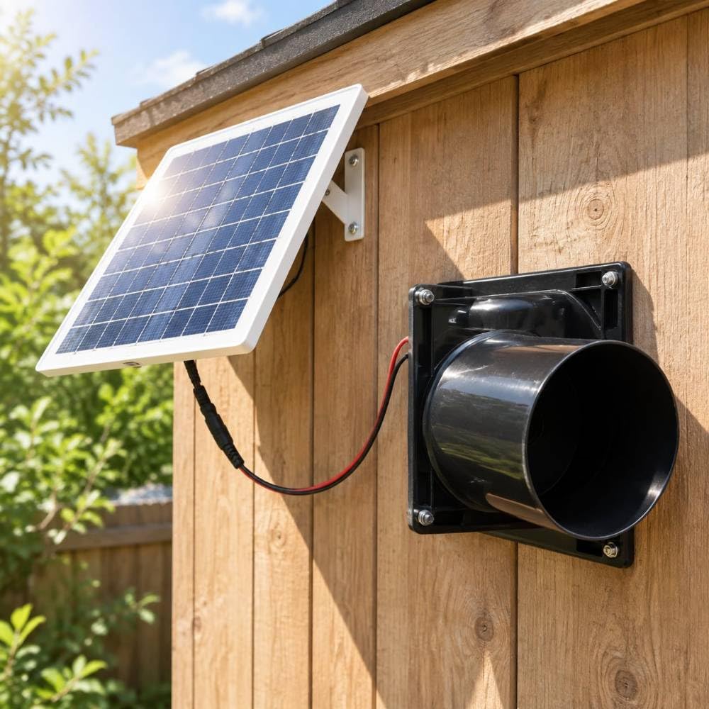 Ventilador para autocaravana 12V, extractor solar para casa de campo