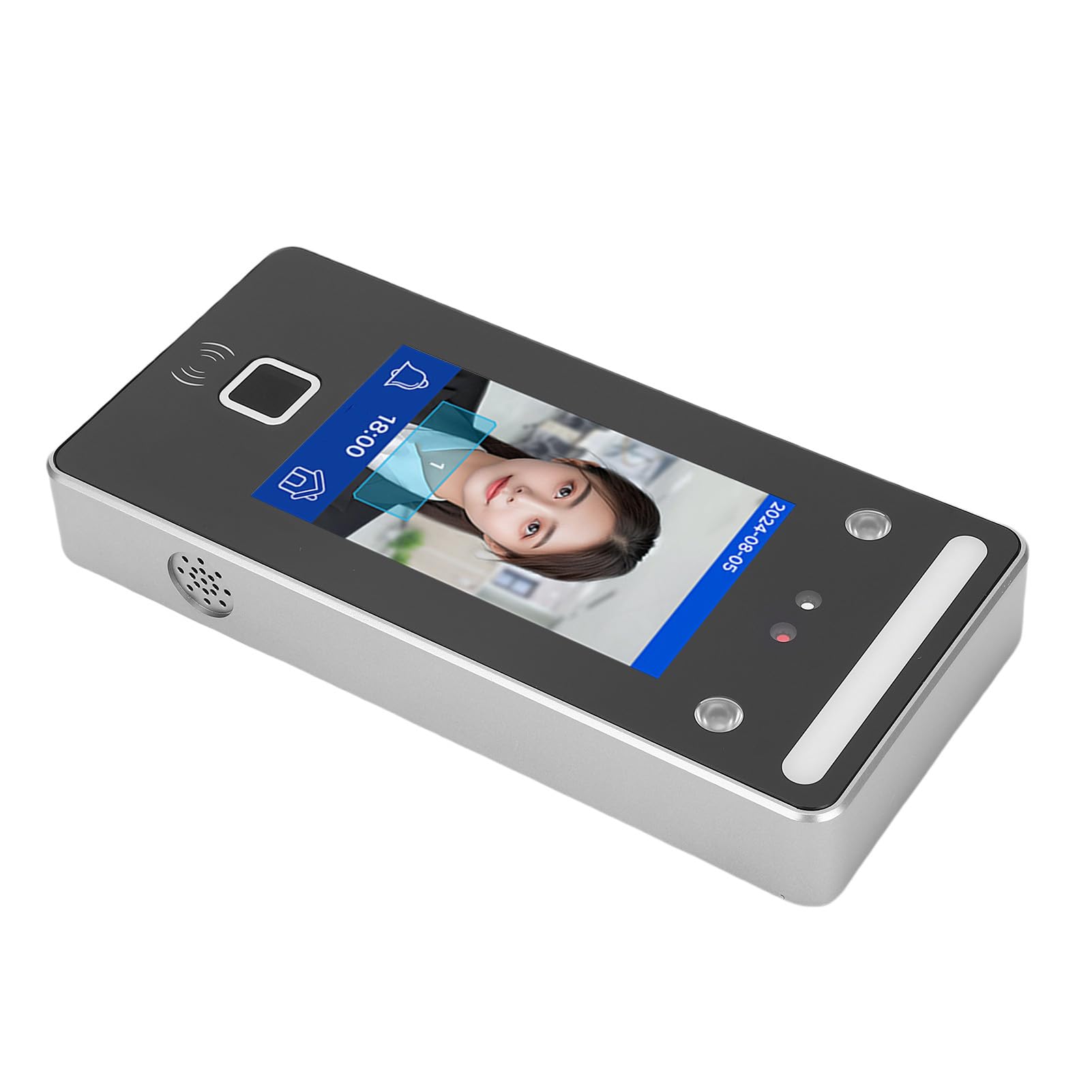 Máquina de Asistencia de Reconocimiento Facial, Cámara Binocular 4.3 Pulgadas Pantalla LCD Acceso Personalizable Control Control la Máquina la para Escuela