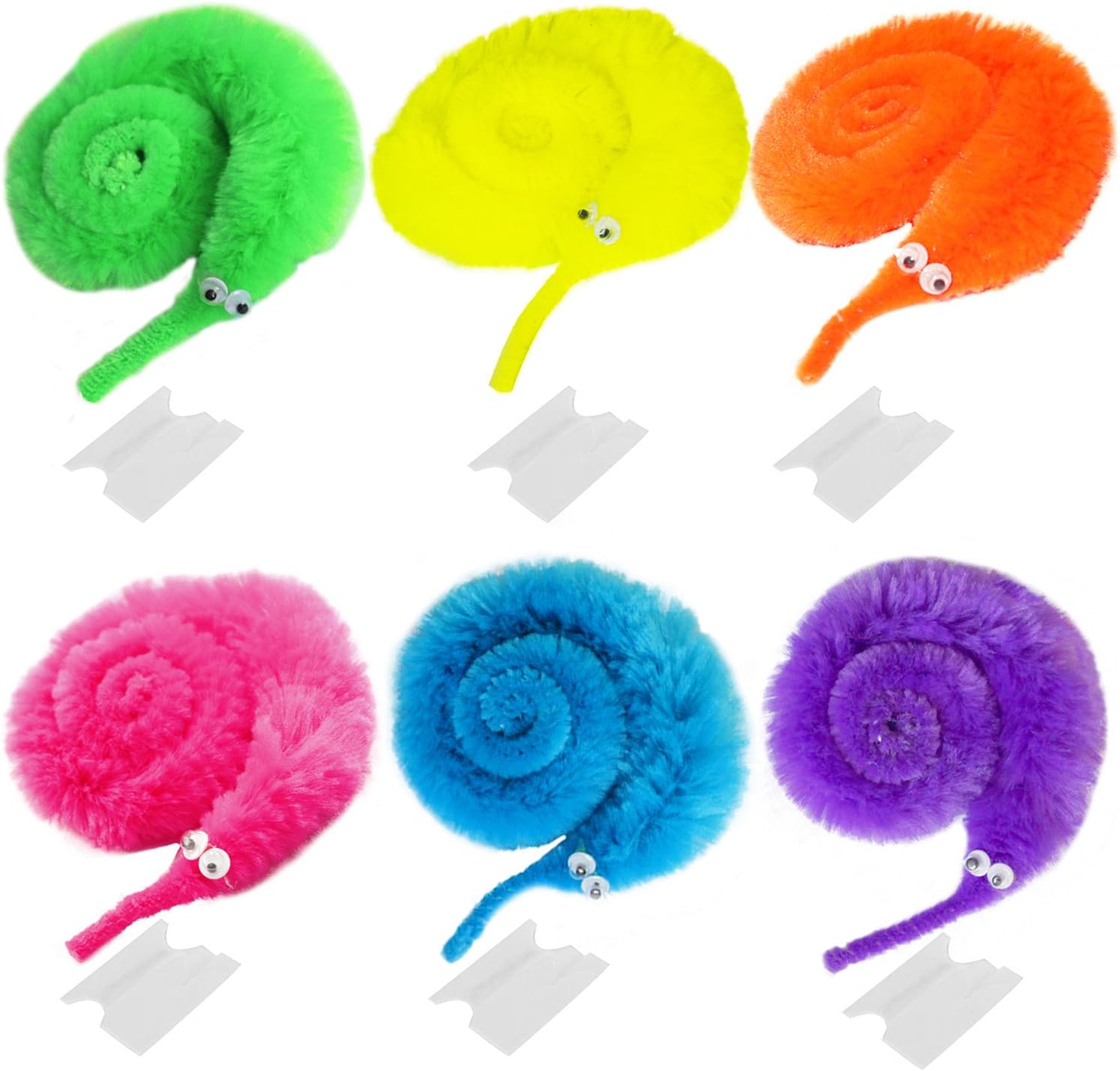 6PCS Worm on a String, Rainbow Magic Twisty Wiggly Worms, Wiggly Magic Worms Bulk Cat Toys Stress Relief Fidget Fiddle Toys for Trick Carnival Party Favors Kids Adults (Colour Random)
