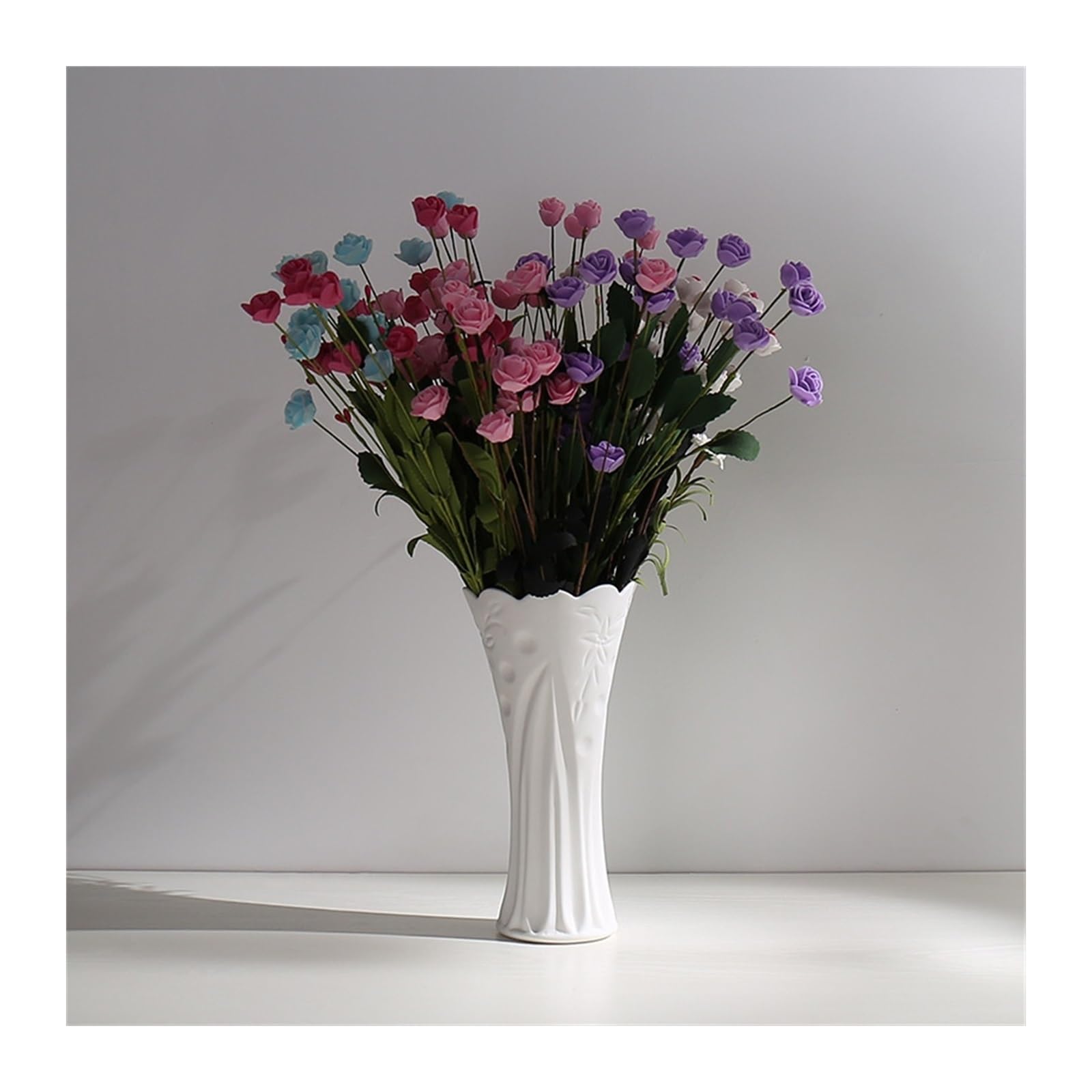 Bzgpmfud Grey Wolf Vase Desktop Flower Minimalist Ceramic S Hydroponic Decoration Decorations Living Room Arrangement(Grey Wolf)