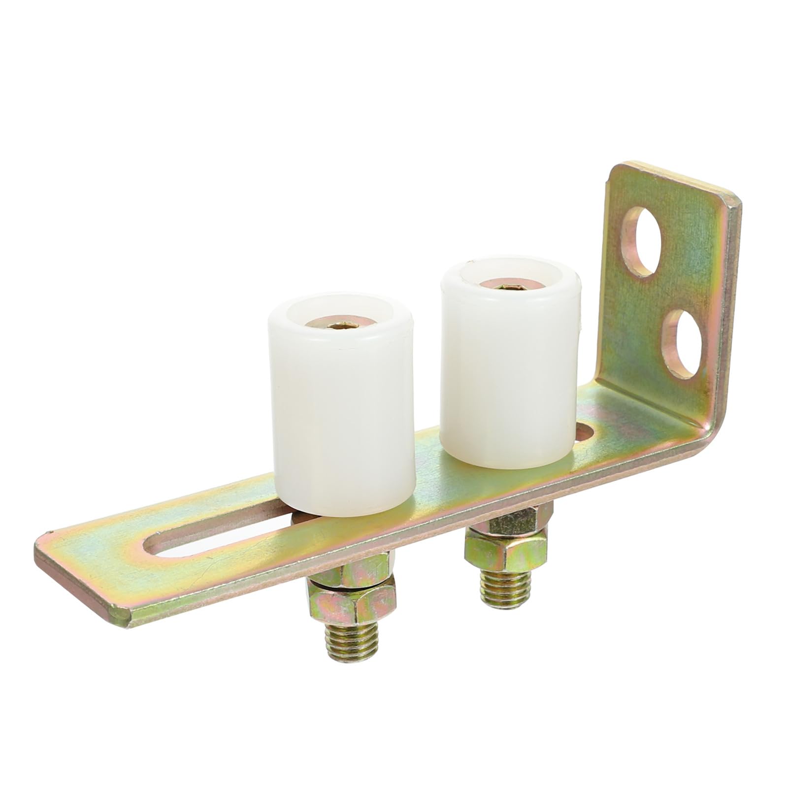 Galets de guidage pour portail coulissant avec double rouleau nylon et support acier robuste