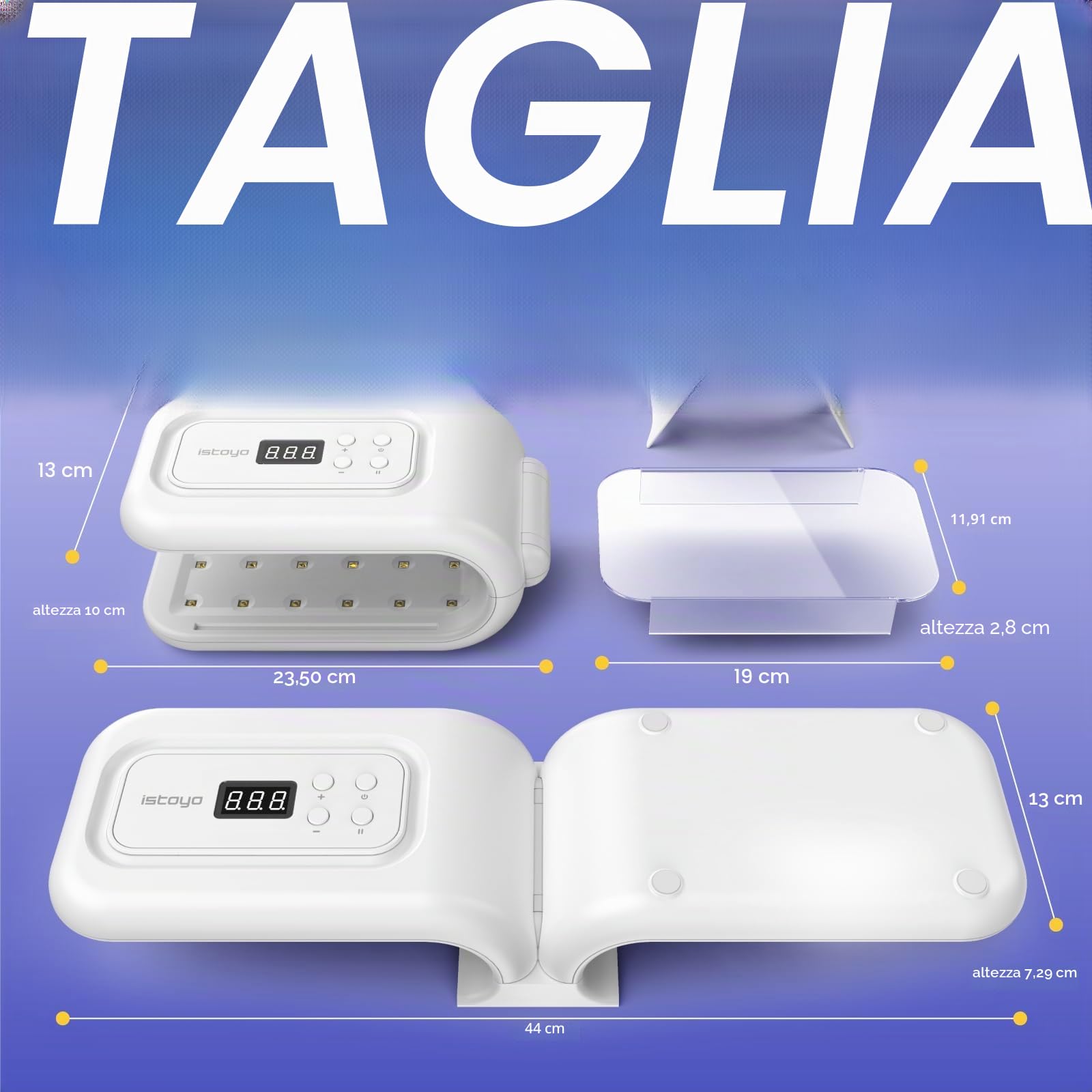 ISTOYO 3 in 1 Luce UV per la Resina, Regolabile a 180 Gradi,UV Luce con 36 Perline e 7 Modalità di Impostazione del Tempo, Curatura Rapida per la Fabbricazione di Gioielli