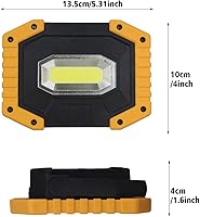 Vista 5 de T-SUN Luz de trabajo LED recargable, 30W 2000LM portátil, impermeable, paquete de 2