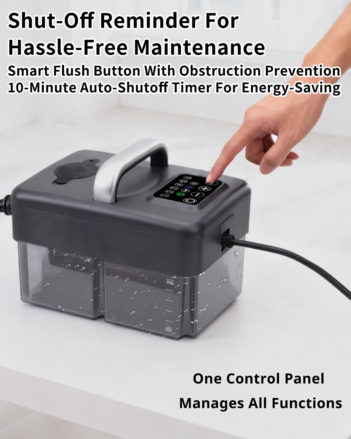 18-IN-1 Dampfreiniger Handgerät für Alles | 【2500W, 6-Stufig Einstellbar, 1,6L Wassertank】【120 °C Dampf,15s Aufheizzeit】 Dampfreinigung für Boden, Polstermöbel,Auto
