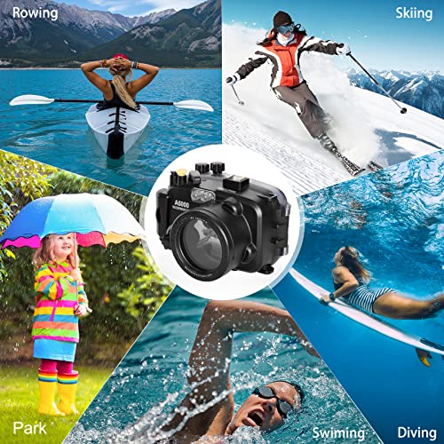 Image of A6000 Underwater Camera Housing, Professional Waterproof Case, IPX8 Rated 130ft Depth, Drop-Proof, Freeze-Proof (YH-A6000)