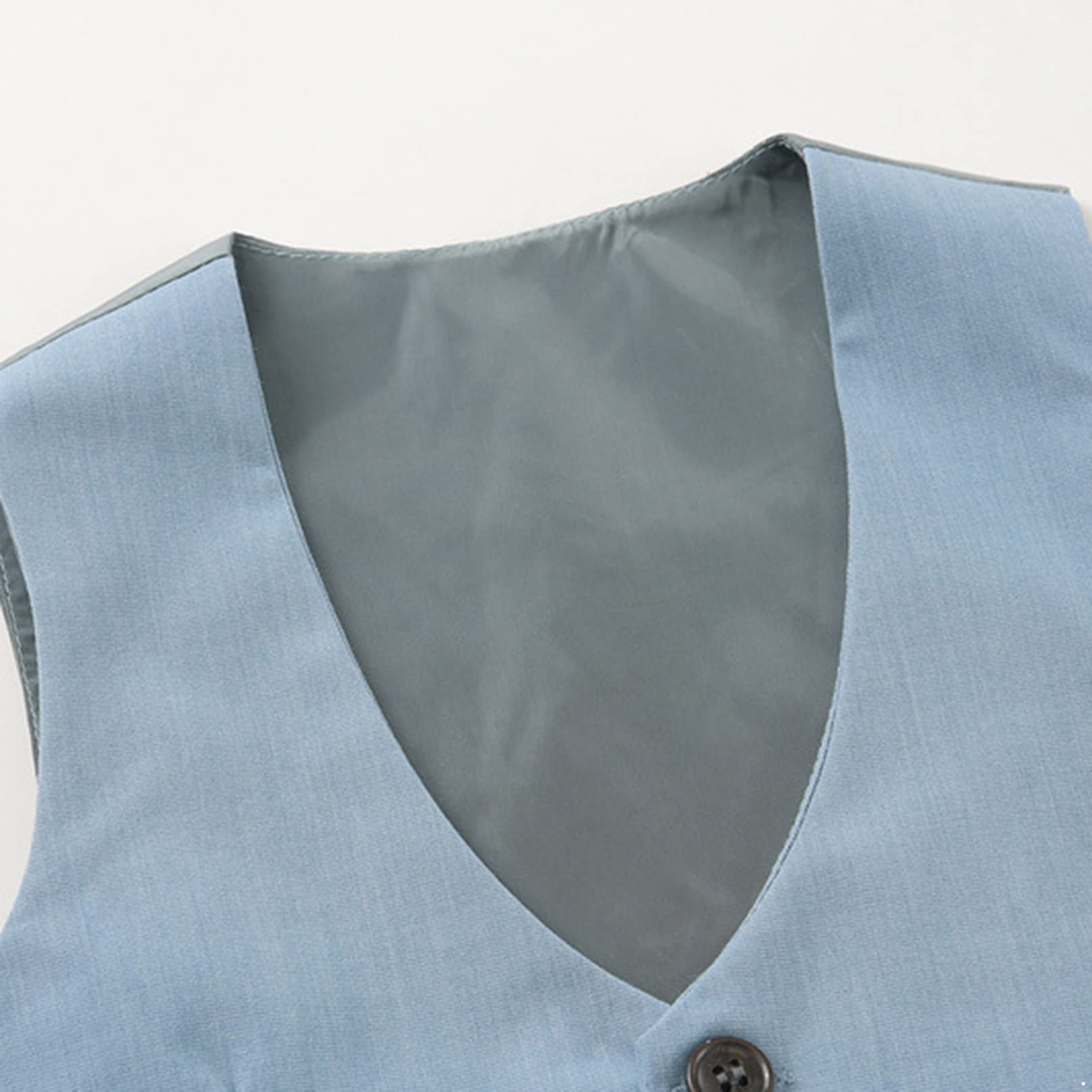 MSemis Traje Elegante de Bautizo para Bebe Niño Camisa de Manga Corta con Pajarita y Chaleco Boda y Pantalones Largos de Traje Caballero Ropa de Bautismo