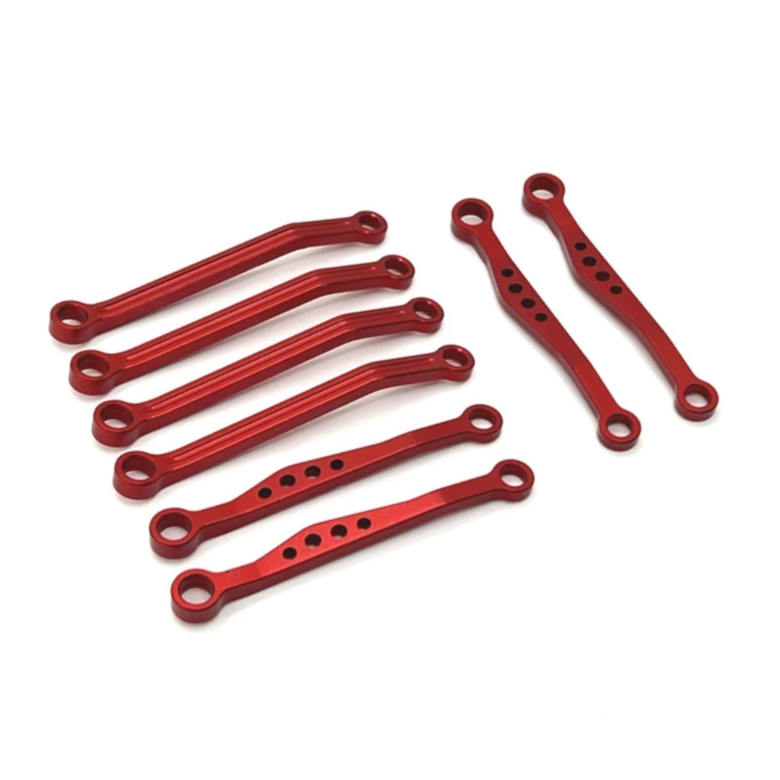 RC Zubehör Für WPL C64 C64-1 1/16 Metall Für Chassis Link Stange Zugstange Set RC Auto Upgrade Teile Geändert Zubehör Ersatz DIY Teile(Red)