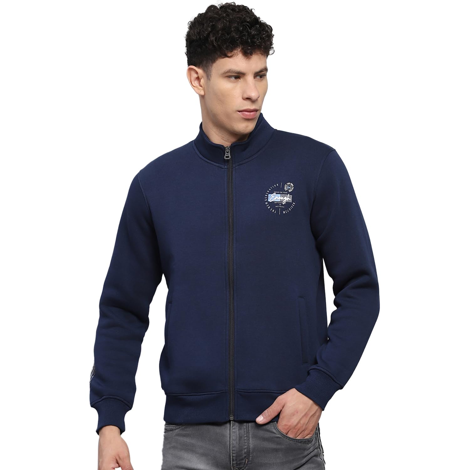 monte carlo Mens Printed Mock Neck Full Sleeve Sweatshirt (224066400)-picture-18